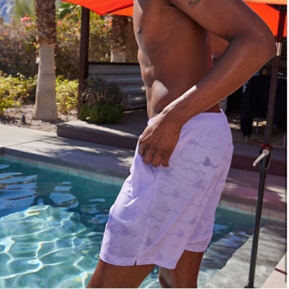 Blue Crown Tilly’s lilac purple change when wet swim trunks NWT - Picture 5 of 6